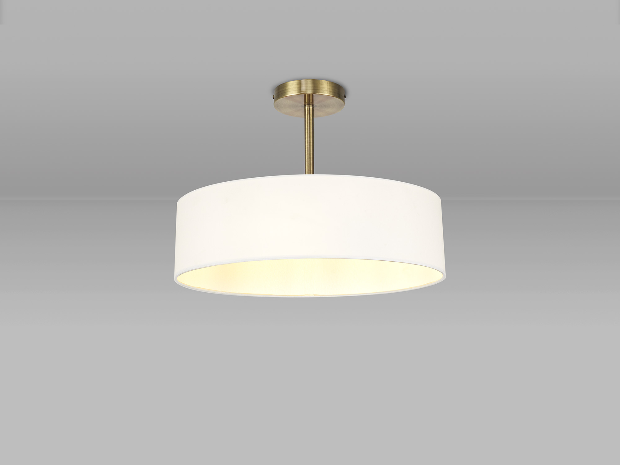 Baymont AB WH Ceiling Lights Deco Semi Flush Fittings
